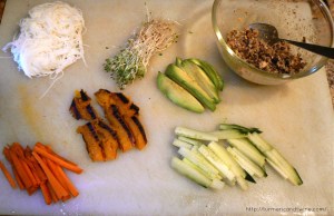 Rice paper wrap ingredients