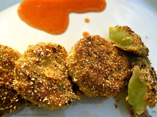 fried green tomatoes with hot sauce splash 2