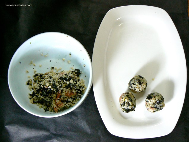 Korean Fist Rice with Fried Seaweed Prosciutto and White Truffle Oil 1