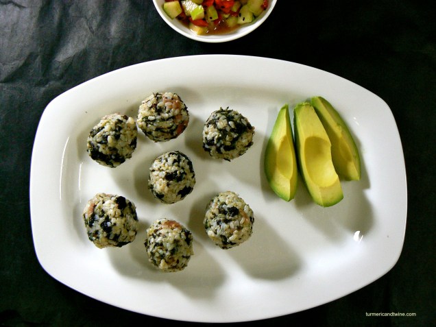 Korean Fist Rice with Fried Seaweed Prosciutto and White Truffle Oil 2