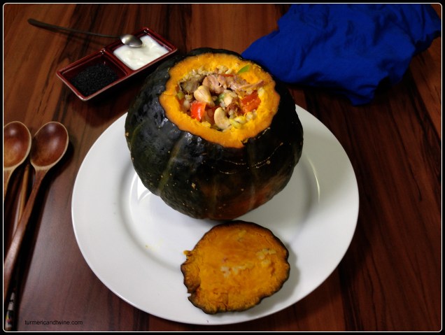 smoked duck stuffed pumpkin 1