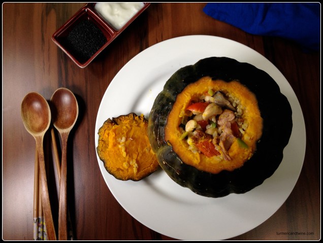 smoked duck stuffed pumpkin 2