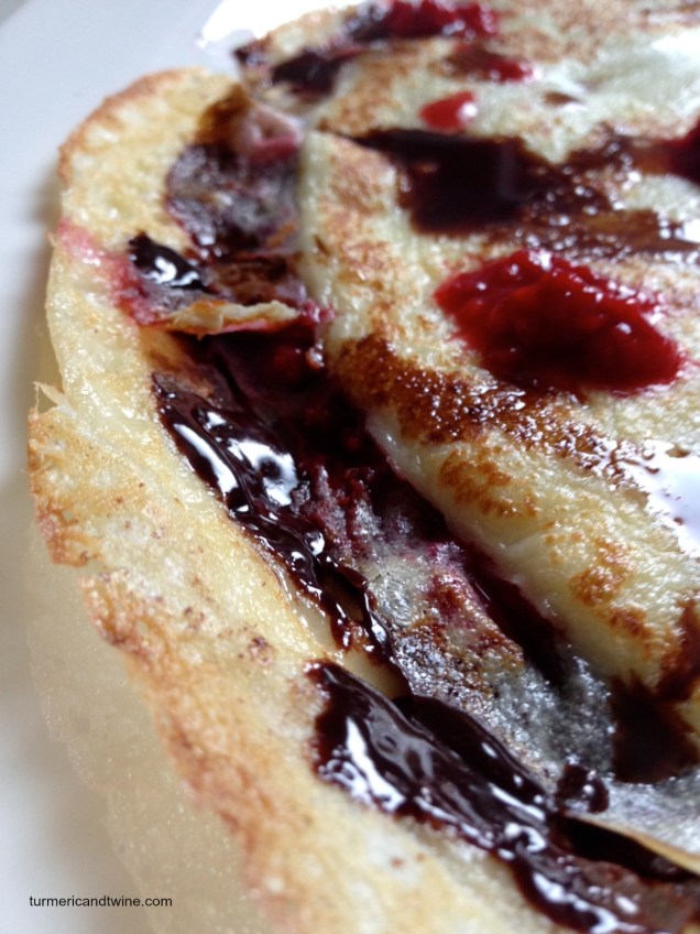 chocolate raspberry crepe with red wine and coffee reduction.jpg