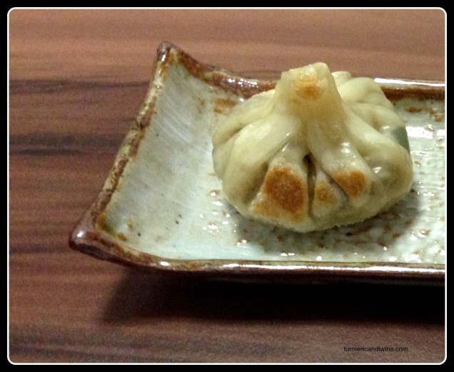 handmade mushroom dumplings detail