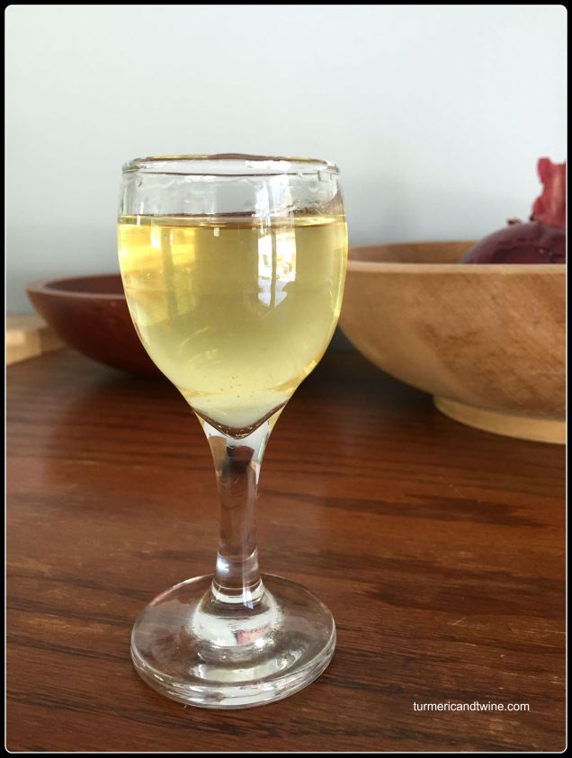 Homemade Limoncello shot 1
