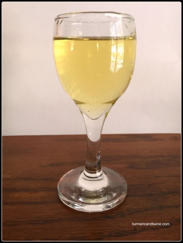 Homemade Limoncello shot